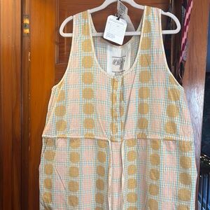 Ace & Jig Vibrant Yellow and Blue Plaid Jumpsuit